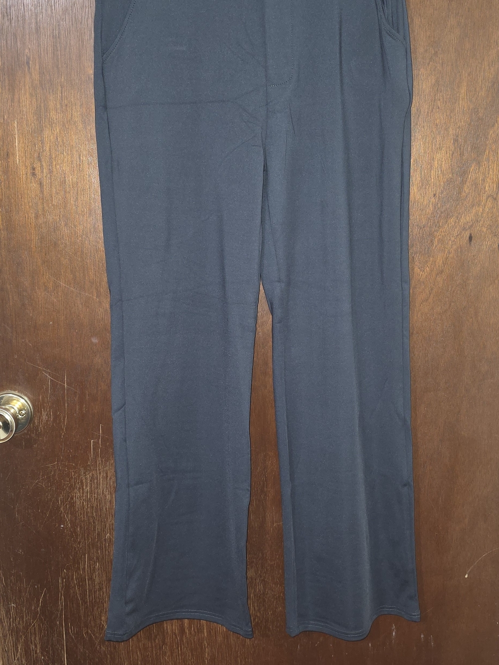 Black Wide-Leg Knit Pants